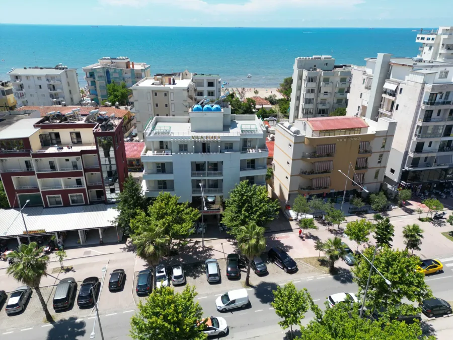 Drone toward beach